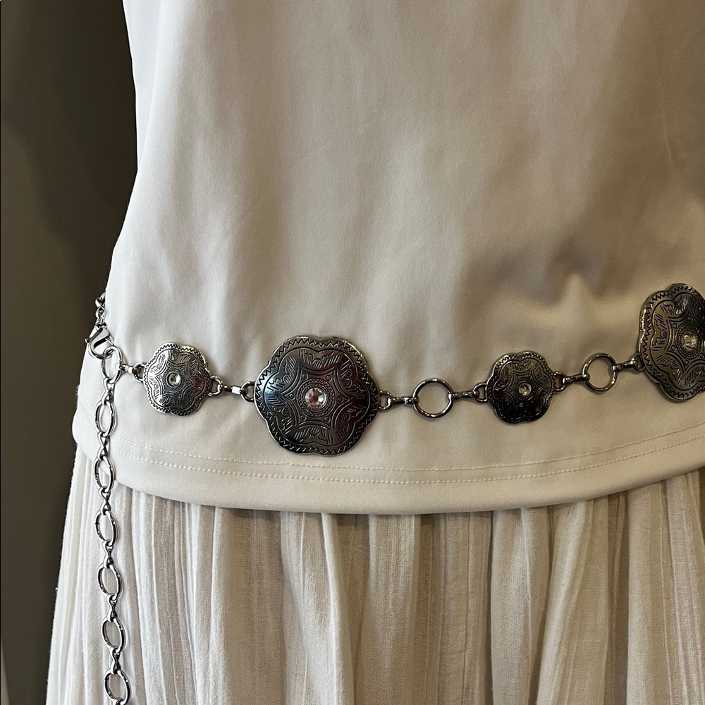 Silver concho belt M - Picture 4 of 5